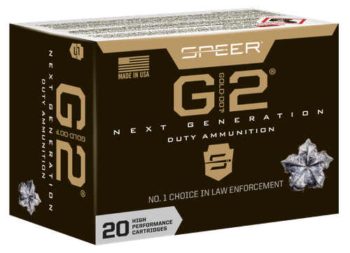 Speer Gold Dot G2 Personal Protection Handgun Ammunition 23999, 40 S&W, Gold Dot HP, 180 GR, 1015 fps, 20 Rd/bx