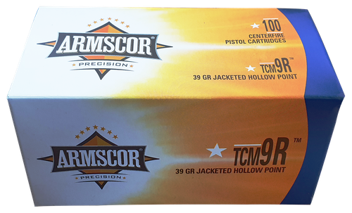 Armscor Precision Pistol Ammunition 50328 , .22 TCM, Jacketed Hollow Point (JHP), 39 GR, 2100fps, 100 Rd/bx
