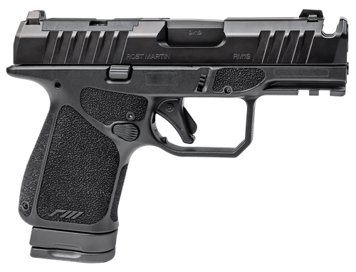 Rost Martin RM1S Sub-Compact Pistol RM1SBLKOSPCOMP, 9mm, 3.6", Polymer Black Grip, Comped Barrel/Slide, Optic Ready, 15 Rds