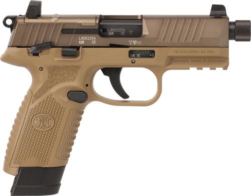 FN 502 Tactical Pistol 66101006, 22 LR, 4.6", FDE Grips, FDE Finish, 15 Rds