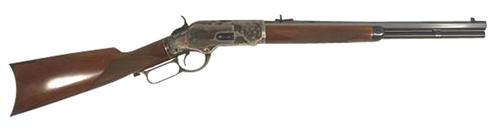 Cimarron 1873 Saddle Lever Action Rifle CA2011G35, 45 Colt (LC), 18", Color Case Hardened Finish, Walnut Stock, 10 Rds