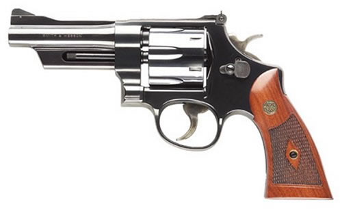 Smith & Wesson 27 Classic Revolver 150339, 357 Magnum, 4 in, Walnut Grip, Blue Finish, 6 Rds