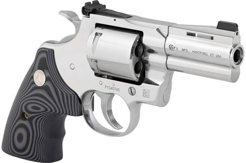 Colt Python Combat Elite Revolver PYTHON-SP3NS, 357 Magnum, 3", G-10 Grips, Stainless Steel Finish, 6 Rds