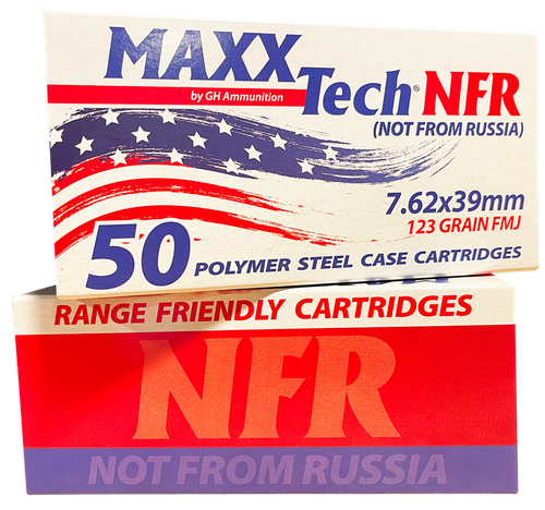 MaxxTech NFR 7.62x39mm, FMJ, 123 Gr, 50 Rnd Box (MTNFR762)