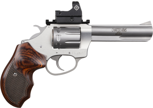 Charter Pathfinder Target Revolver 72245, 22 LR, 4.20in, Rosewood Grips, Aluminum Frame Finish, 8 Rds