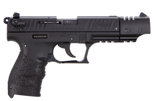 Walther P22 Tactical Pistol 5120334, 22 LR, 5 in, Black Polymer Grip, Black Finish, 10 Rd