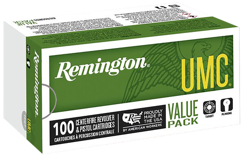 Remington UMC Handgun Ammunition L357M1B, 357 Magnum, Semi-Jacketed Hollow Point (HP), 125 GR, 1450 fps, 100 Rd/bx