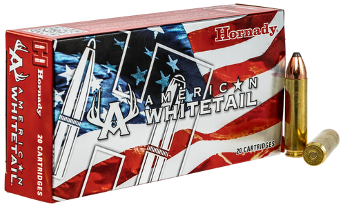 Hornady American Whitetail Rifle Ammunition 82242, 450 Bushmaster, InterLock, 245 GR, 2200 fps, 20 Rd/bx