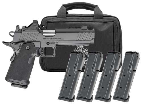 Springfield 1911 DS Prodigy Gear Pac Optic Ready Pistol PH9119AOSCOMPPAC, 9mm, 5in, Black Polymer Grips, Black Cerakote Finish, 20 Rds