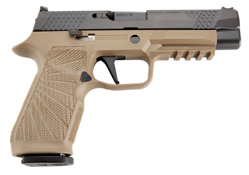 Wilson Combat P320 Pistol SIGWCP320F9TATS, 9mm Luger, 4.70in, Tan Polymer, Tan Finish, 17 Rds