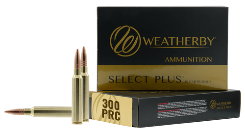 Weatherby Select Plus Rifle Ammunition M300P195HCB, 300 PRC, Hammer Custom, 195 gr, 2950 fps, 20 Rd/Bx