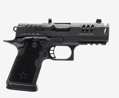 Staccato HD C4X 2011 Premier Pistol Package 20-2701-000107-01, 9mm, 4", Textured Polymer Grips, DLC Black Finish, DLC Comp Barrel, Optic Ready, 15 Rds