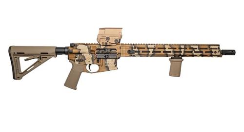 Custom & Collectible Daniel Defense DDM4 V7 Tiger Stripe Edition Rifle CNCDDTSV7, 5.56 NATO, 16", w/Vortex AMG UH-1, Tiger Stripe Camo, 30 Rds