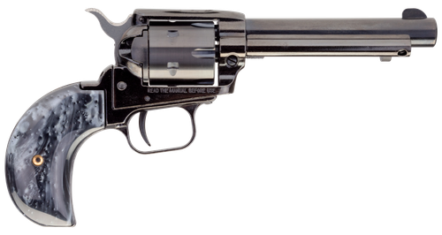 Heritage Rough Rider SAO Revolver RR22MB4BHBPRL, 22 LR, 4.75", Black Pearl Grips, Black Finish, 6 Rds