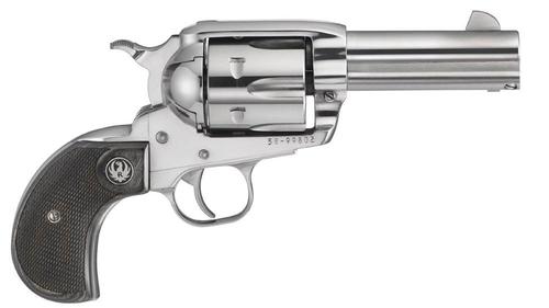 Ruger Vaquero Birds Head Revolver 10596, 44 Mag/44 Special, 3.75in, Black Deluxe Altamont Grips, High Gloss Stainless, 6 Rds