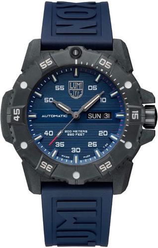 Luminox Master Carbon Seal Automatic Watch XS.3863 Black Dial, Blue Figures, 45mm, Blue Rubber Band