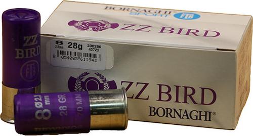 Bornaghi ZZ Bird Loads T4ZZBIRD288, 12 Gauge, 2-3/4", 1 oz, 1397 fps, #8 Shot, 10 Rd/bx