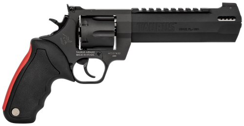 Taurus Raging Hunter Revolver 2440061RH, 44 Rem Mag, 6.75", Black Rubber w/Red Cushion Insert Grip, Matte Black Finish, 6 Rd