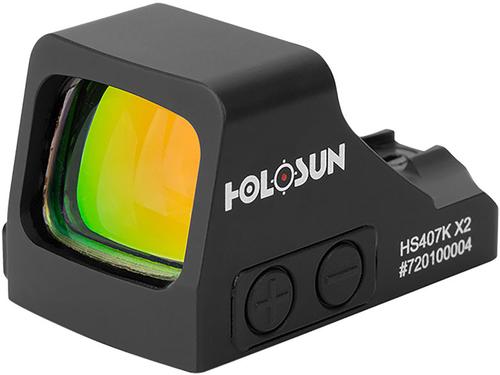 Holosun HS407K X2 Red Dot Scope HS407KX2, 2x, Black, 6 MOA Red Dot