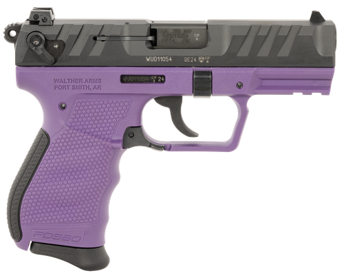 Walther PD380 Pistol 5050511, 380 ACP, 3.70in, Textured Wraparound Grips, Purple Finish, 9 Rds