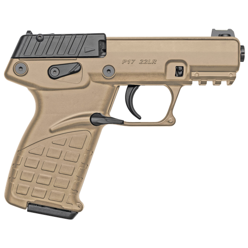 Kel-Tec P17 Pistol P17TAN, 22 LR, 3.93", Zytel Grip, Tan Finish, 16 Rds