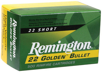 Remington Rimfire Ammunition 1000, 22 Short, Plated Lead Round Nose (RN), 30 GR, 1095 fps, 100 Rd/bx