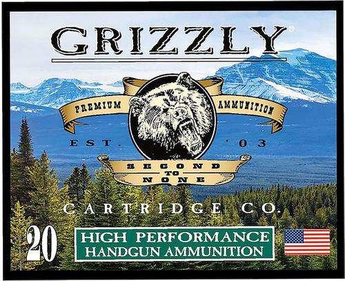 Grizzly Ammunition High Performance Pistol Ammunition GC10M6, 10mm Auto, Jacketed Hollow Point (JHP), 165 GR, 20 Rd/bx