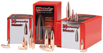 Hornady Match Boat Tail Hollow Point Bullets .264 Caliber 140 Grain 100 Per Box (26335), Not Loaded
