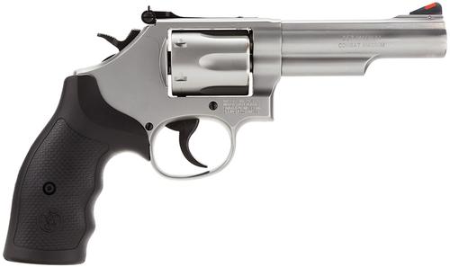 Smith & Wesson M66 Revolver 162662, 357 Magnum, 4.25", Rubber Grip, Stainless Finish, 6 Rd, K-Frame