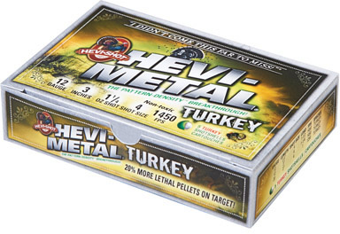 Hevishot Hevi-Metal Turkey Shotshells 32045, 20 Gauge, 3 in, 1 oz, 1250 fps, #4, 6 Shot, 5 Rd/bx