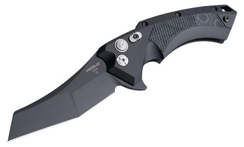 Hogue Grips X5 Tanto Folding Knife w/Plain Edge & 6061-T6 Anodized Aluminum Black Handle (34549)