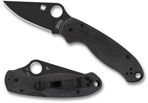 Spyderco Para 3 Folding Knife, Black Blade, Black G-10 Handle (C223GPBK)