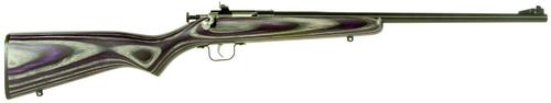 Crickett Single Shot Bolt Action Rifle KSA2227, 22 Long Rifle, 16.12", Laminate Purple Stock, Blued Finish, 1 Rd