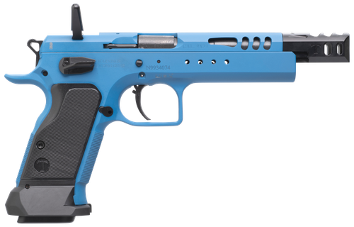 EAA Domina Pistol TFDOM9, 9mm Luger, 5.20in, Ported Slide & Black Polymer Grips, Blue Finish, 17 Rds