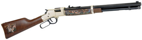 Henry Big Boy Wildlife Ed II Lever Action Rifle H006WL2, 44 Rem Mag / 44 Spec, 20 in, American Walnut Stock, Brasslite Receiver and Buttplate Finish