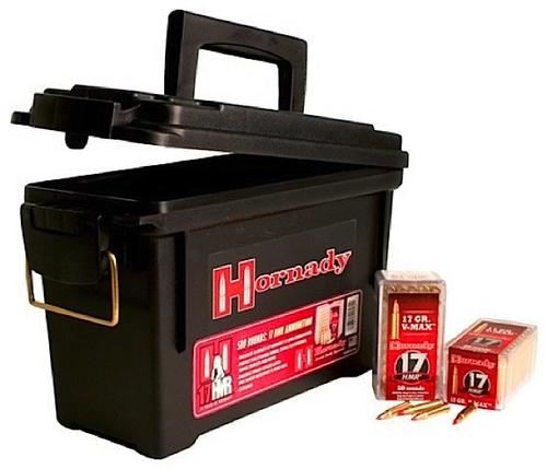Hornady Rimfire Ammunition 83170D, 17 HMR, V-Max, 17 GR, 2550 fps, 500 Rd/bx