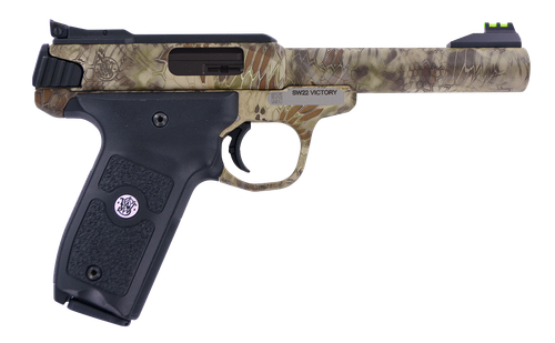 Smith & Wesson SW22 Victory Pistol 10297, 22LR, 5.5 in, Polymer Grip, Kryptek Highlander Camo Finish, 10 rd