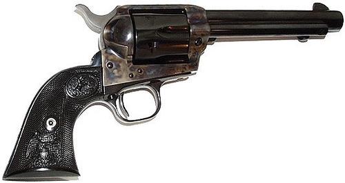 Colt Single Action Army Revolver P1650, 357 Magnum, 5.5", Dbl Eagle Black Composite Grip, Blued; Case Colored Finish, 6 Rd