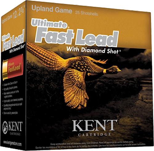Kent Ultimate FastLead Shotgun Shells K122UFL3675, 12 Gauge, 2-3/4", 1-1/4 oz, 1350 fps, #7.5 Lead Shot, 25 Rd/bx