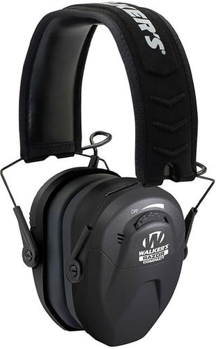 Walkers Game Ear Razor Compact Electronic Earmuff, Black & White, Youth Women (GWPCRSEM)