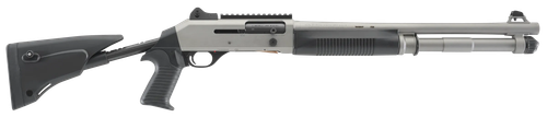 Benelli M4 EXT Tactical Shotgun 11789, 12 Gauge, 18.5" , 3" Chmbr, Titanium Cerakote, Pistol Grip, 7+1 Rds