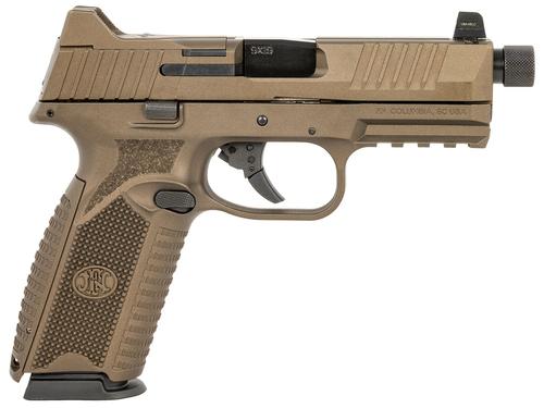 FN Herstal 509T Bundle Optic Ready Pistol 66101832, 9mm Luger, 4.50in, Bronze Interchangeable Backstrap, Bronze Cerakote Finish, 10 Rds