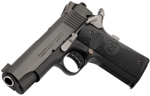 Colt 1911 Night Commander Pistol O4840NC, 45 ACP, 4.25", Black G10 Grips, Cerakote/Blued Finish, 8 Rds