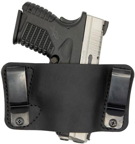Versacarry Orion OWB/IWB Holster, Metal Clips, Size 3, Black Leather (21103)