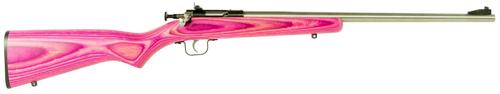 Crickett Single Shot Bolt Action Rifle KSA2226, 22 Long Rifle, 16.12", Laminate Pink Stock, Stainless Finish, 1 Rd