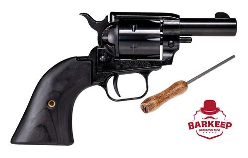 Heritage Barkeep SAO Revolver BK22B3BBK, 22 LR, 3.60", Black Laminate Wood Grips, Black Finish, 6 Rds