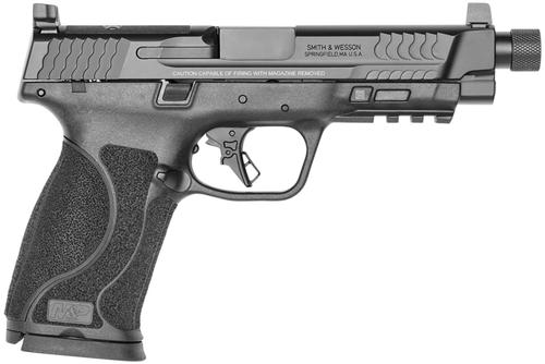 Smith and Wesson M&P45 M2.0 Full Size 13586, 45 ACP, 5.12" Threaded, Black Grips, Matte Black Finish, 10 Rds