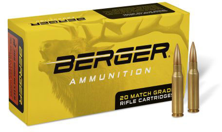 Berger Rifle Ammunition 60070, 308 Winchester, Berger Classic Hunter, 185 Gr, 2532 fps, 20 Rds