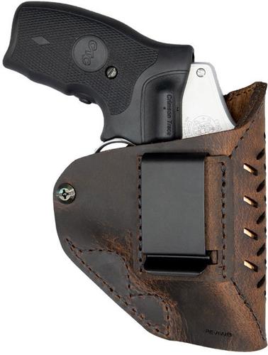 Versacarry Revolver IWB Right Hand Holster, SP101/J Frame/LCR, Brown Leather (REV211)