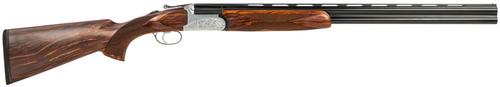 Fausti Caledon Shotgun 15803, 28 Gauge, 26", 2.75" Chmbr, Engraved Stainless Rec, Wood Laser Grain Stock, Metallic Bead Sight